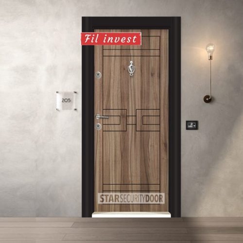 Блиндиран врата Parkdoor модел SL215 Спарта орех