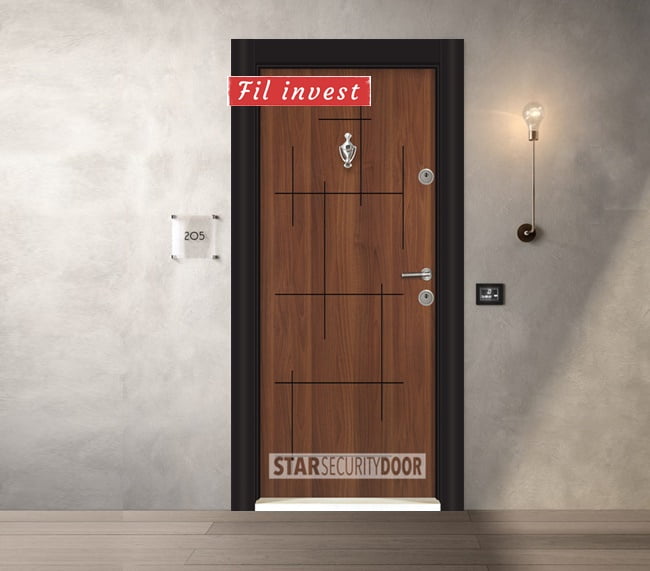 Блиндирана врата Parkdoor модел SL330 Метал Орех