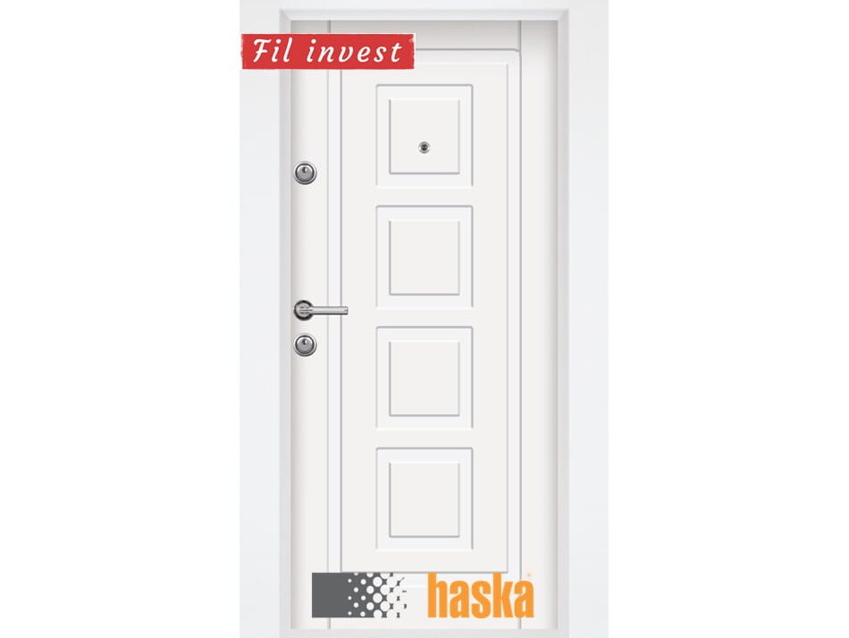 Врата Haska от серия Outdoor модел DC70 бяла