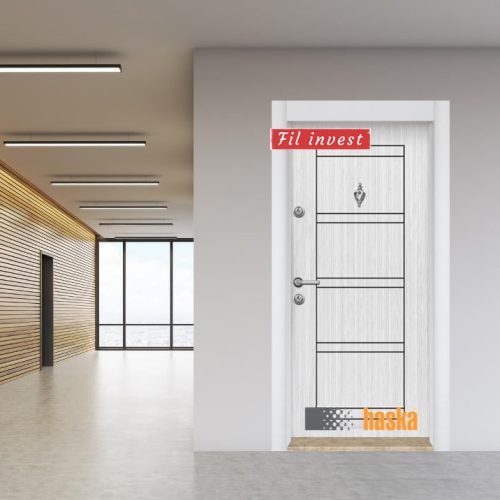 Врата Haska серия ParkDoor модел Стар27 Бяла Перла