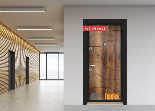 Врата Haska серия ParkDoor модел Стар90 Ася орех
