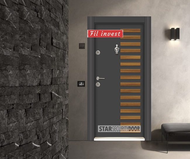 Врата Star Security Door серия Lapis модел L301 Антрацит орех