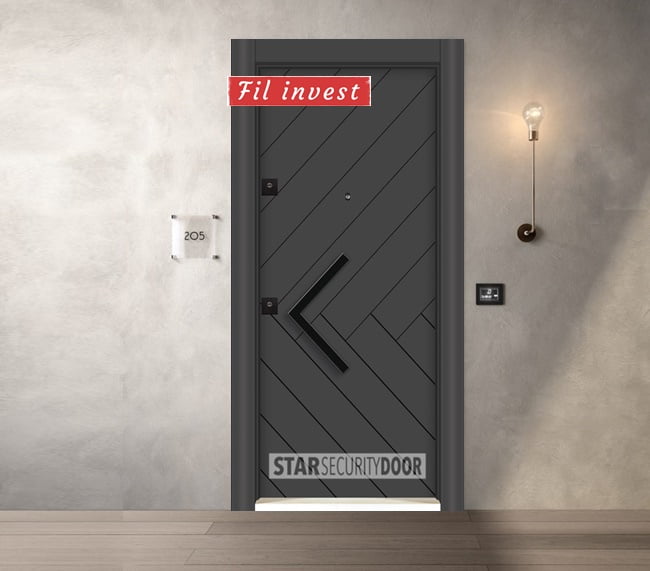 Врата Star Security модел Parkdoor SL336 Антрацит
