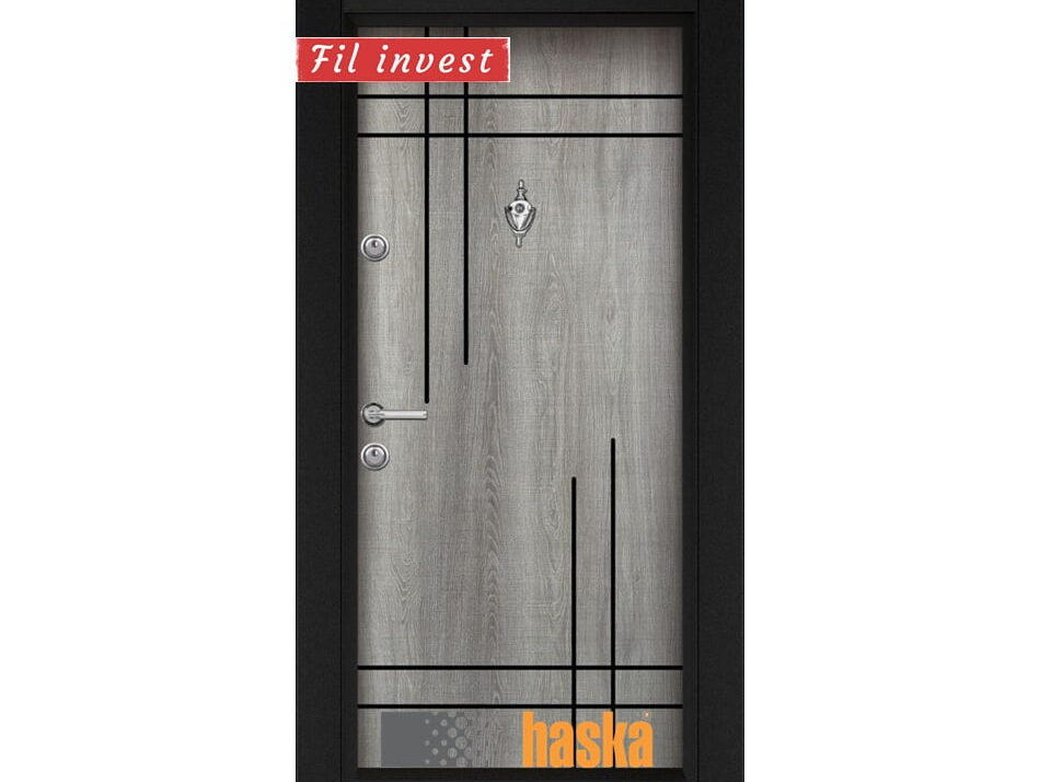 врата ParkDoor модел Стар 75 Сиво меше