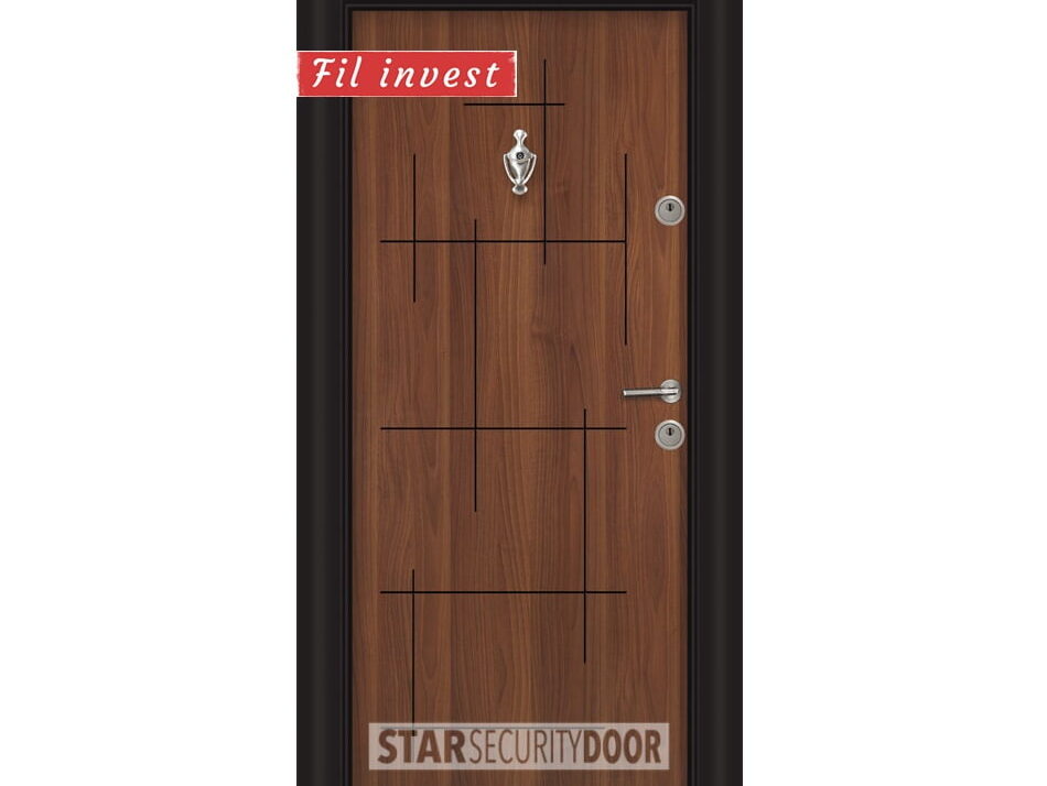 врата Star Security модел Parkdoor SL330 Метал Орех
