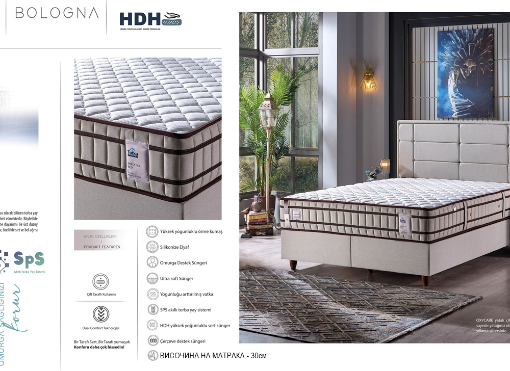 Alternative view of Тапицирано легло Bologna с матрак