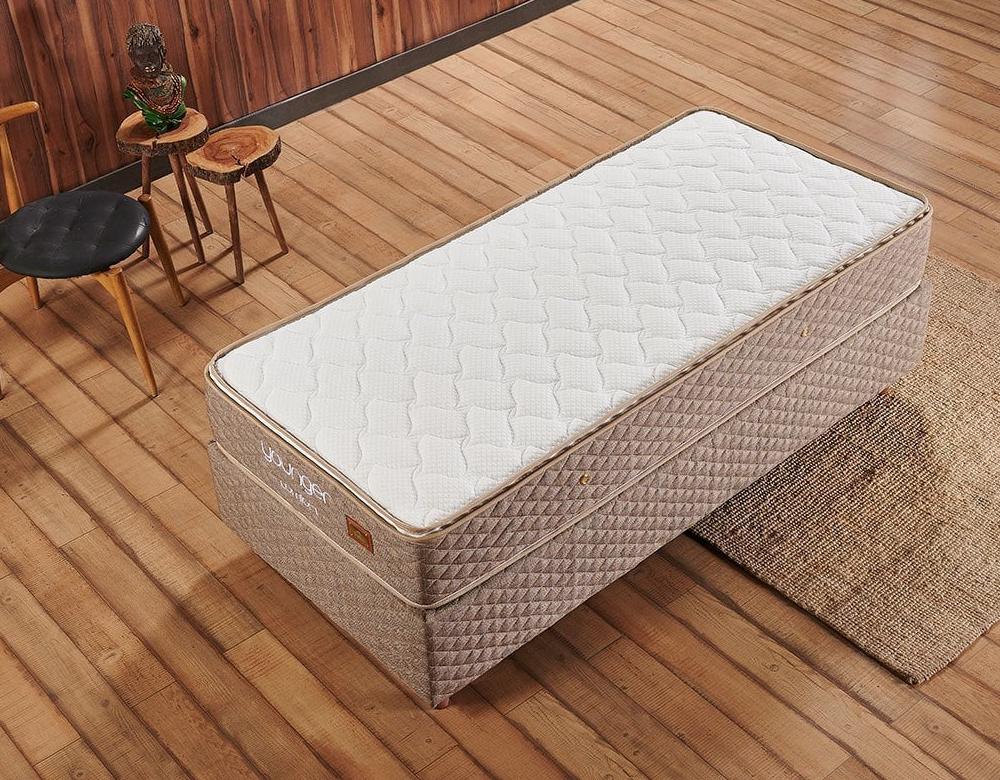 Alternative view of Тапицирано легло Younger Comfort Бледо Кафяво с матрак