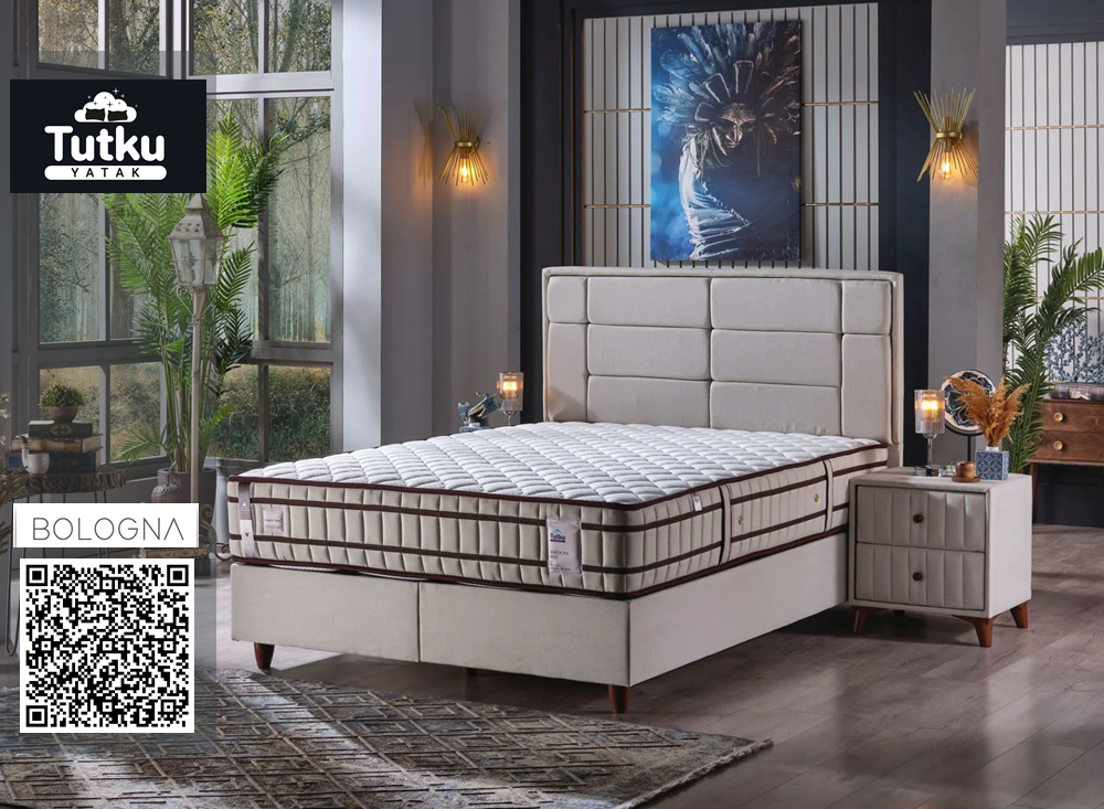 Тапицирано легло Bologna с матрак
