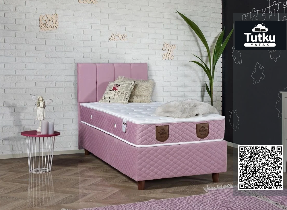 Тапицирано легло Elena Розово с матрак