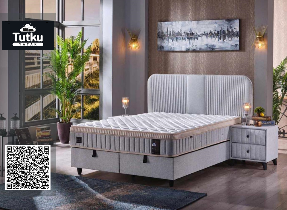 Тапицирано легло Floransa Светло Сиво