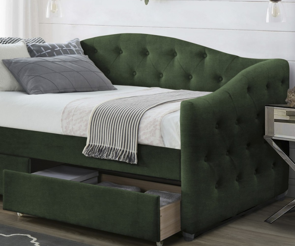 Alternative view of Тапицирано легло Aloha Тъмнозелено 90