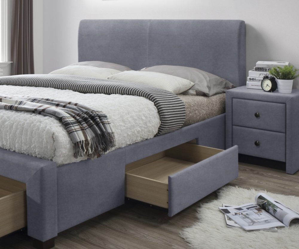 Alternative view of Тапицирано легло Modena 3 Гълъбово Сиво 160