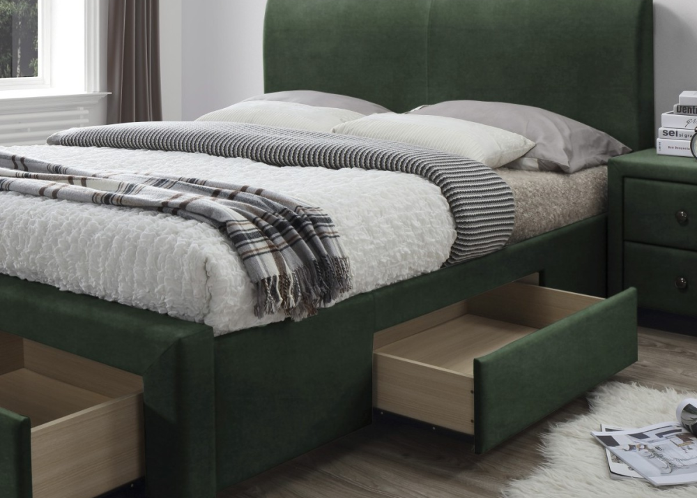 Alternative view of Тапицирано легло Modena 3 Тъмнозелено 160