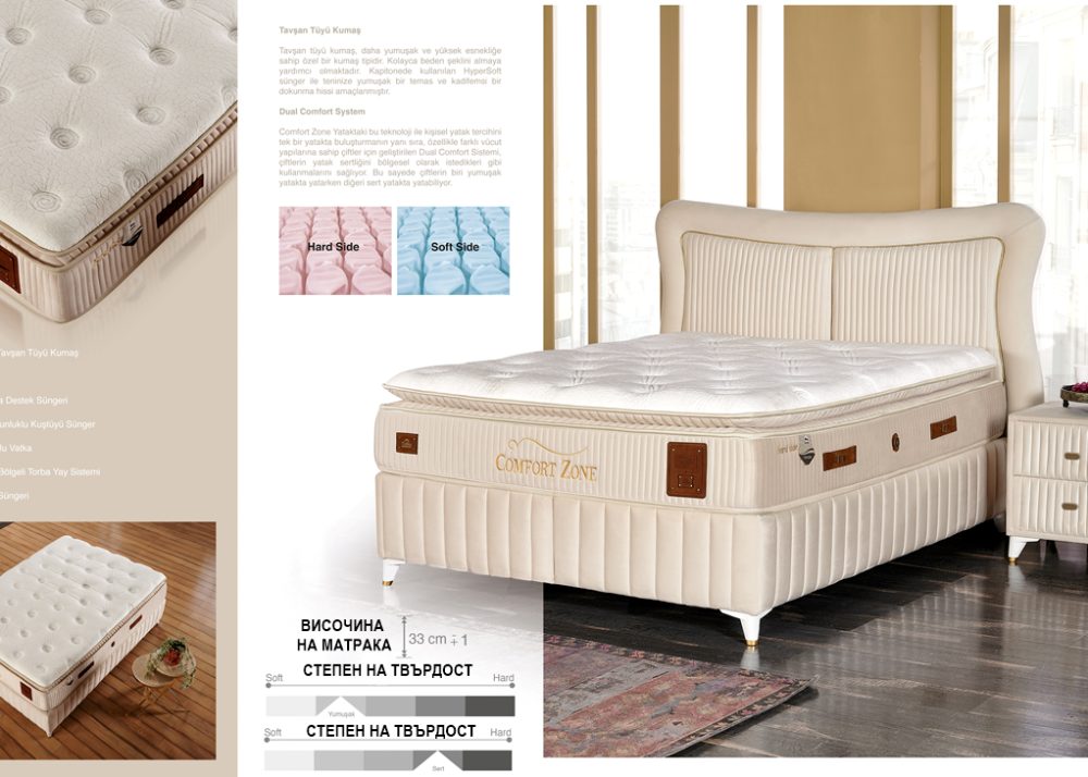 Alternative view of Тапицирано легло Comfort Zone с матрак