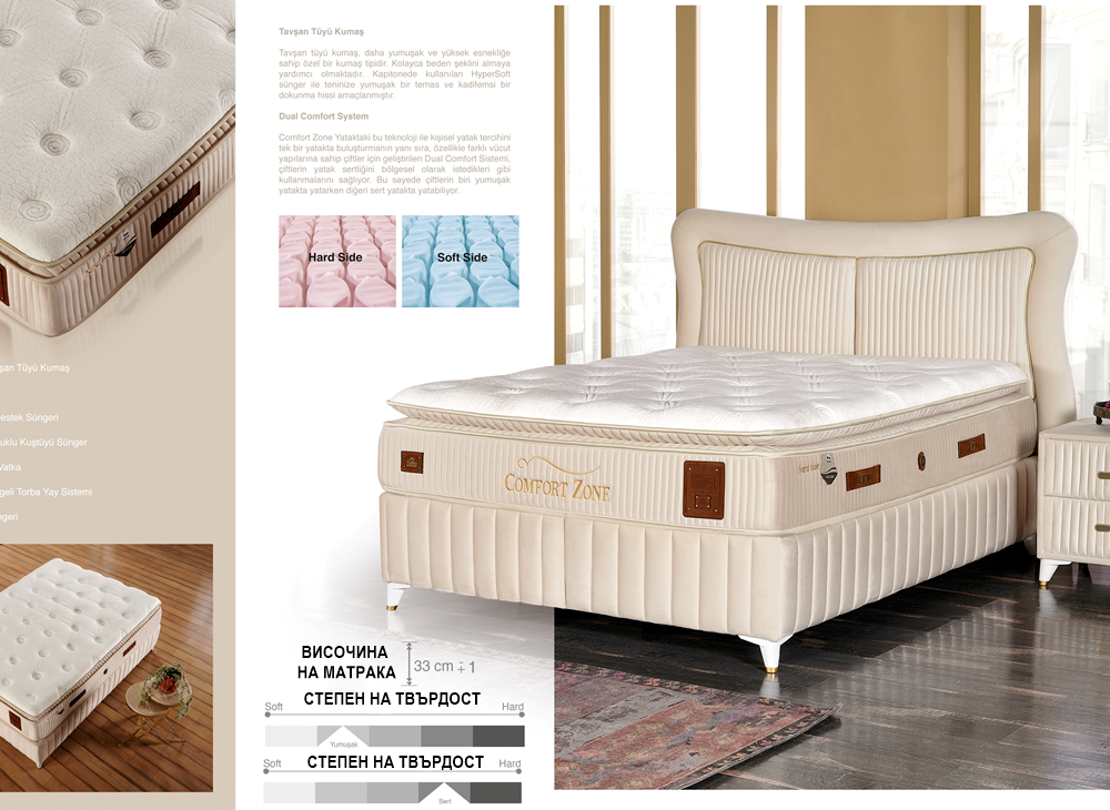 Alternative view of Тапицирано легло Comfort Zone с матрак