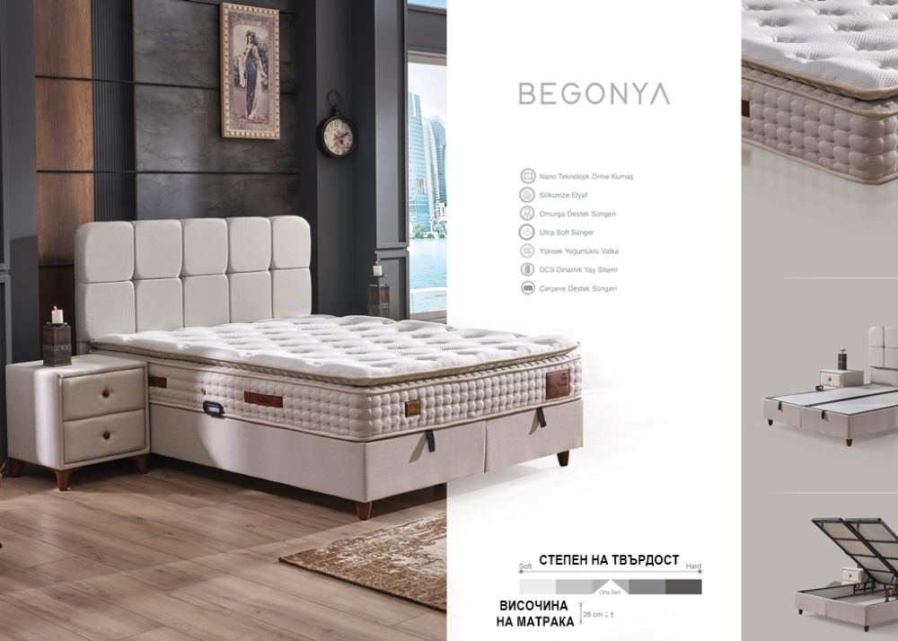 Alternative view of Тапицирано легло Begonya с матрак