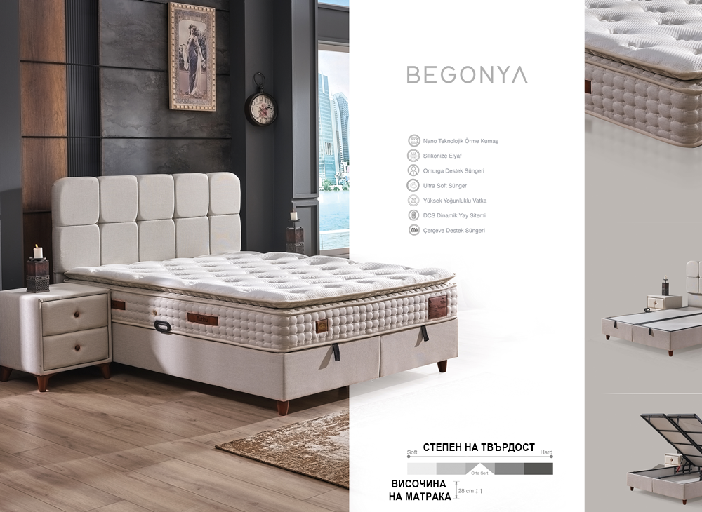 Alternative view of Тапицирано легло Begonya с матрак
