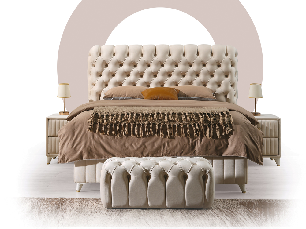 Alternative view of Тапицирано легло Fluffy Бяла Перла с матрак