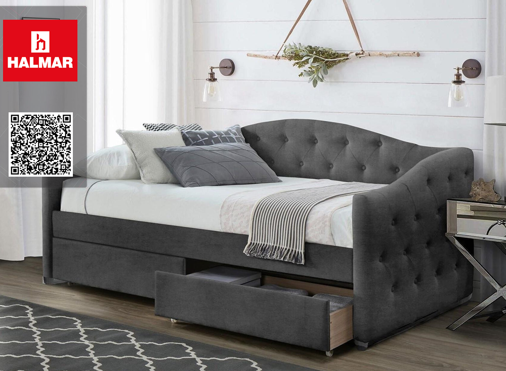 Тапицирано легло Aloha Сиво