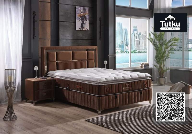 Тапицирано легло Brown Diamond XL с матрак