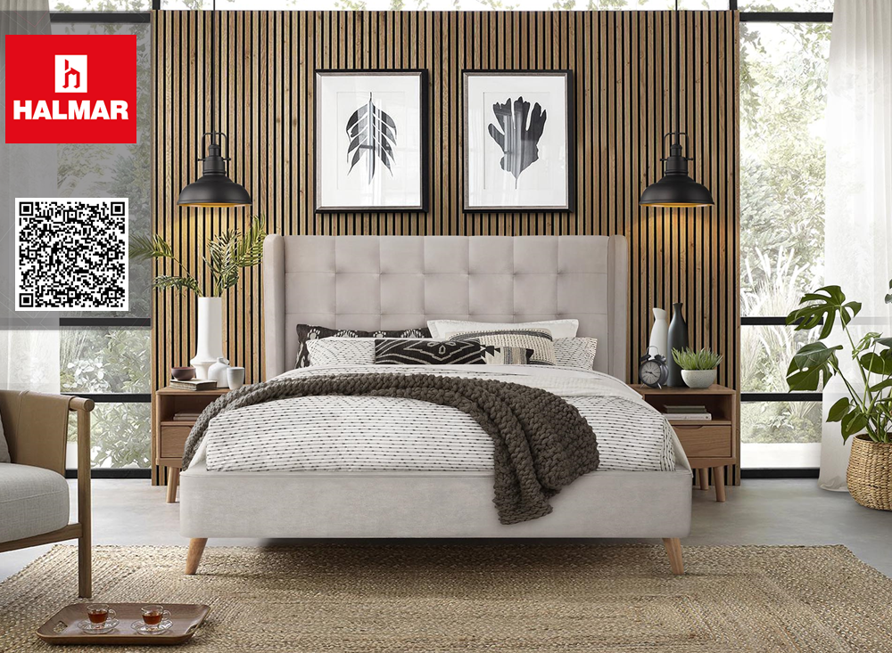 Тапицирано легло Estella Бежово 160