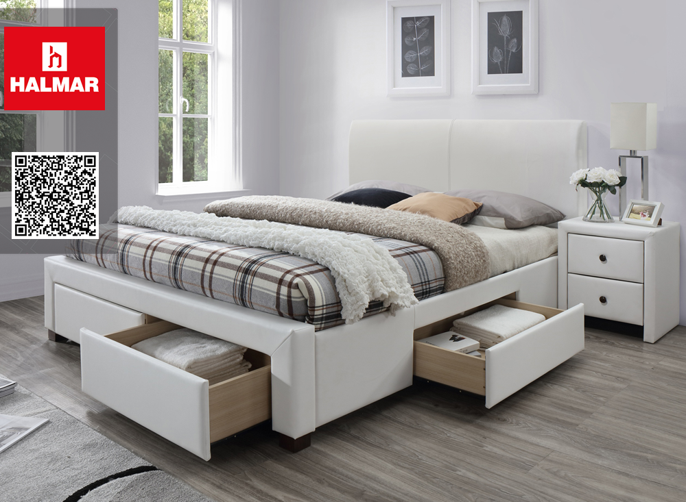 Тапицирано легло Modena 2 160 Бяло