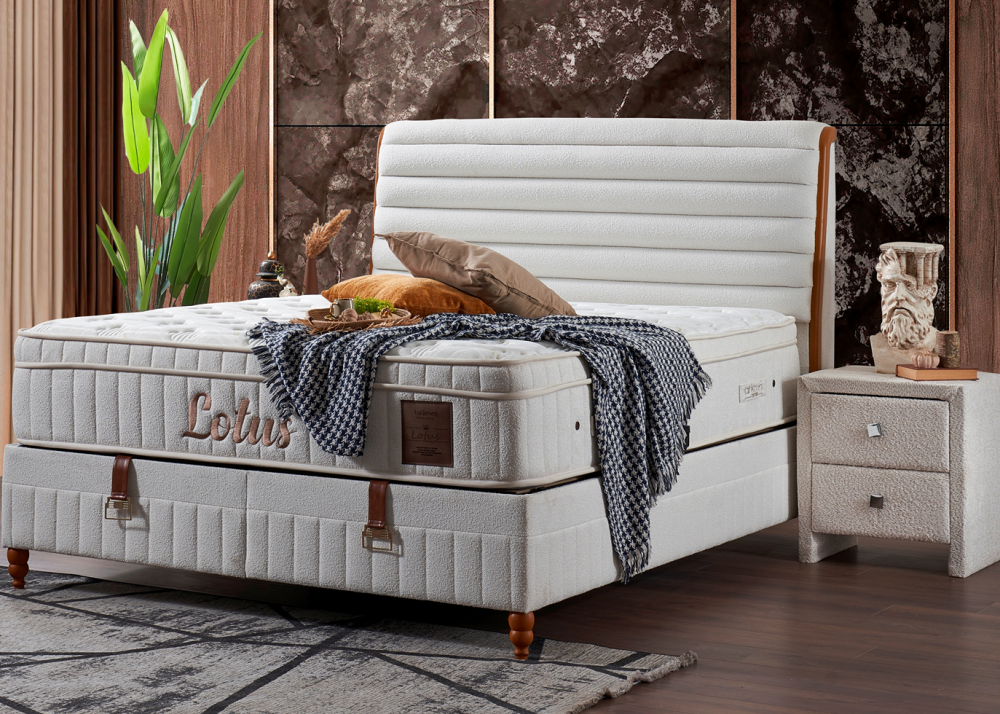 Alternative view of Тапицирано легло Lotus с матрак Lotus