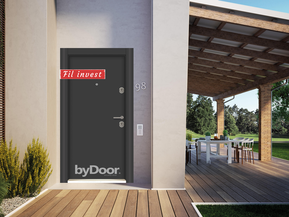 Блиндирана врата Etalbond by 3009 Aнтрацит