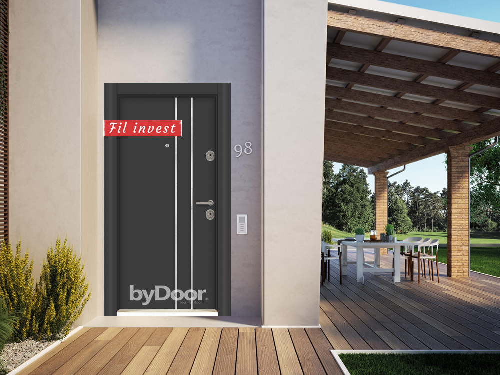 Блиндирана врата Etalbond by 3030 Aнтрацит