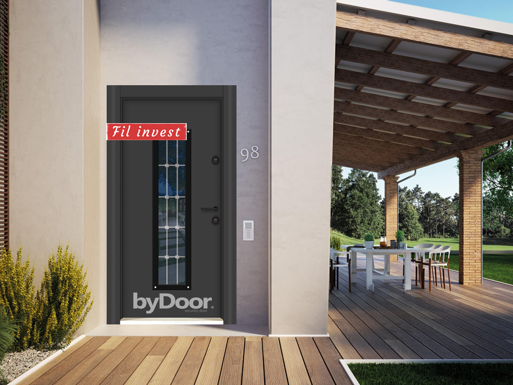 Блиндирана врата Etalbond by 4000 Антрацит