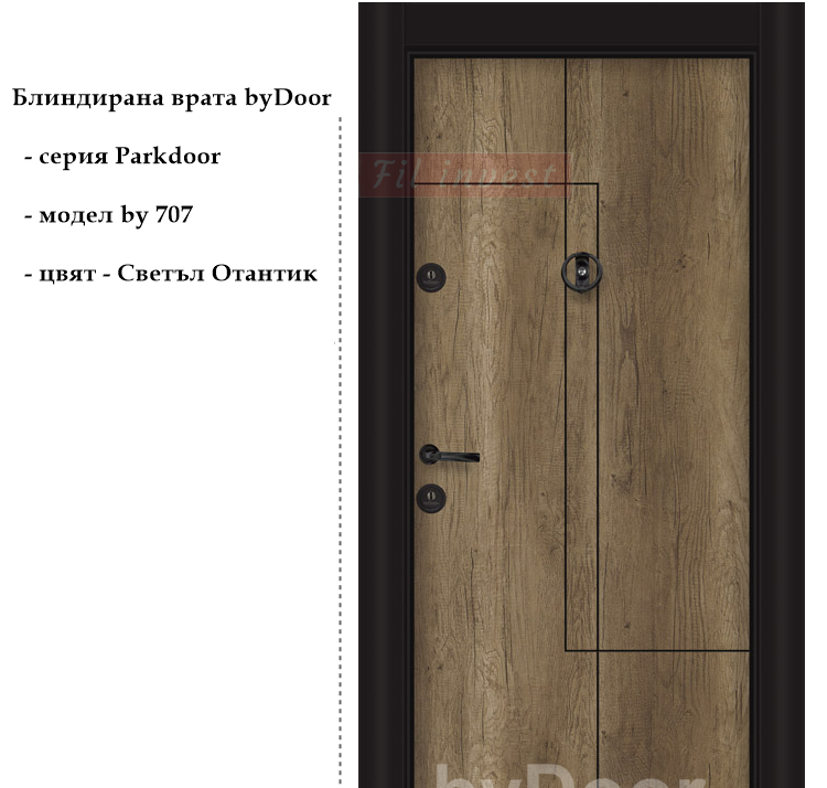 Alternative view of Блиндирана врата Parkdoor by 707 Светъл Отантик