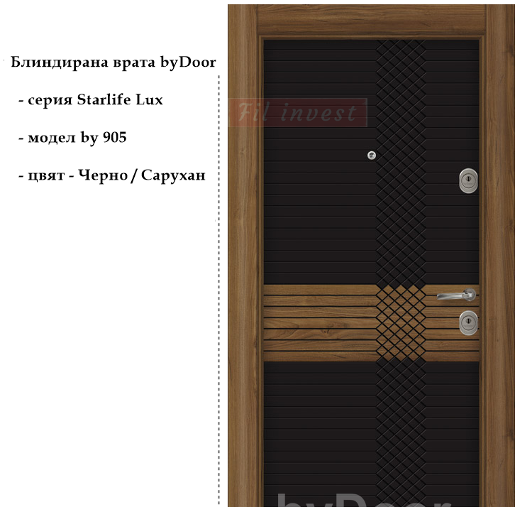 Alternative view of Блиндирана врата Starlife Lux by 905 Черно и Сарухан