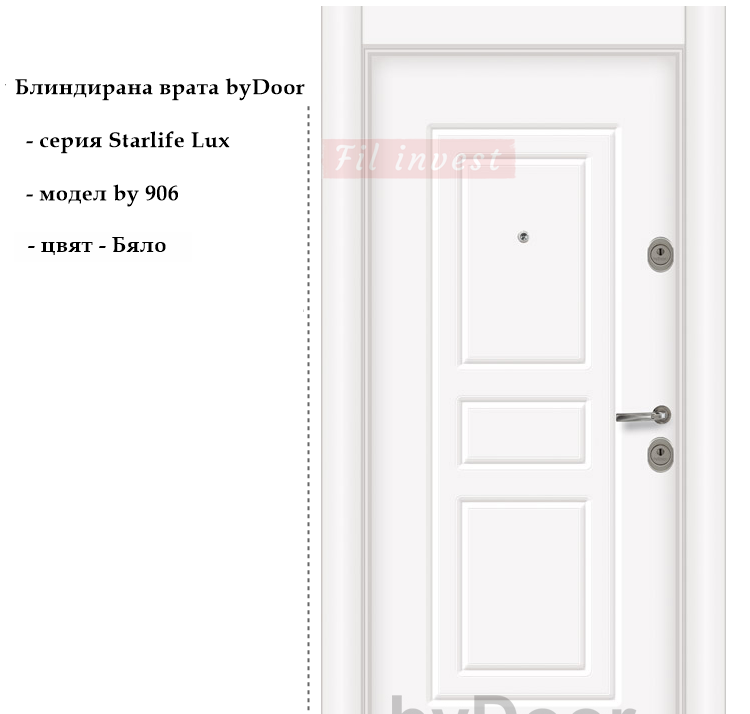 Alternative view of Блиндирана врата Starlife Lux by 906 Бяло