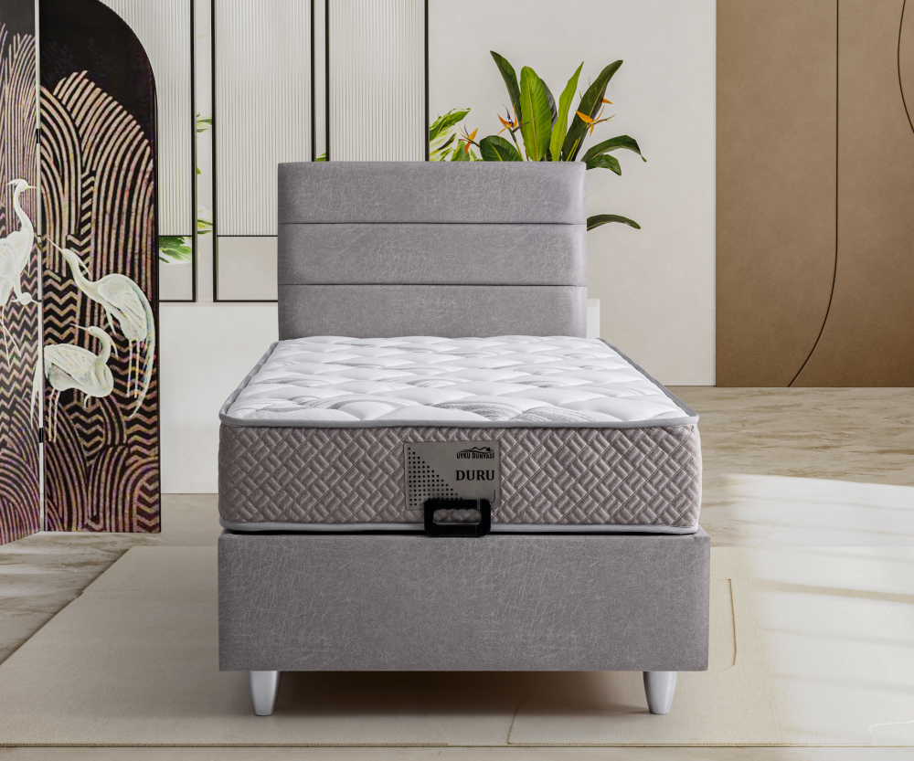 Alternative view of Единично тапицирано легло Duru - с матрак или без матрак