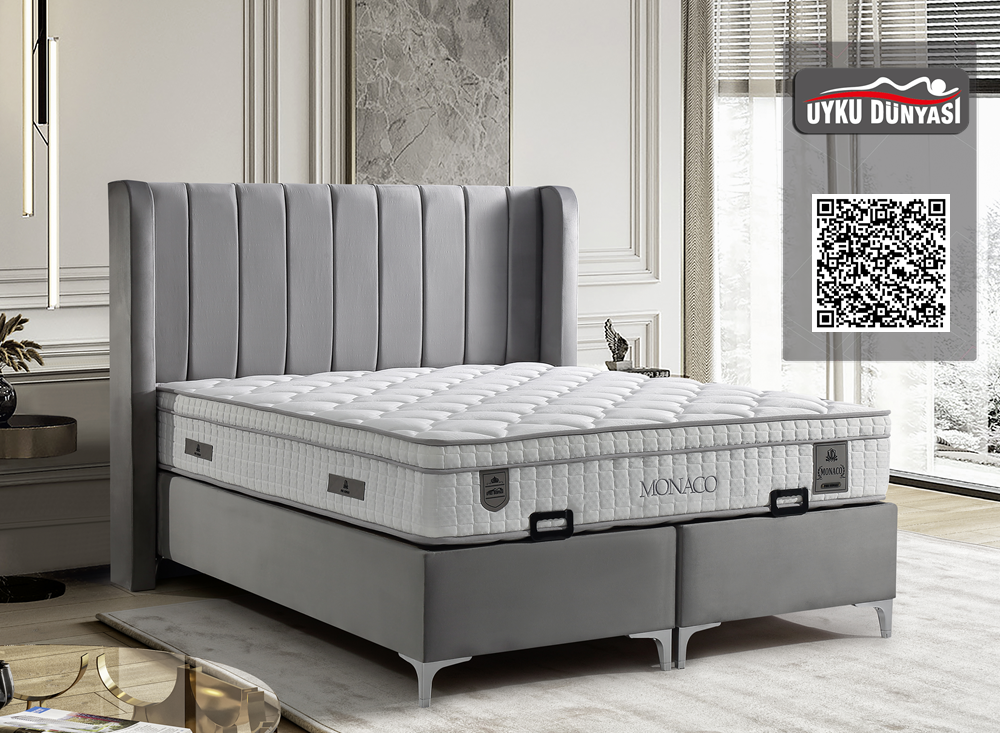 Тапицирано легло Monaco Сиво