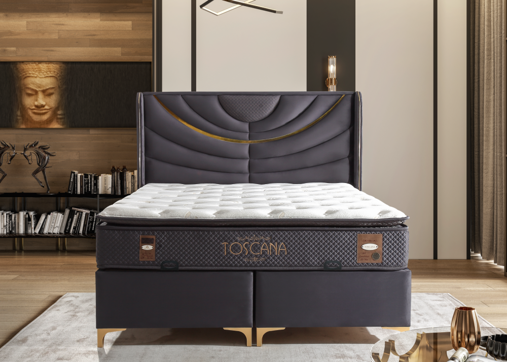 Alternative view of Тапицирано легло Toscana Сив Диамант - с матрак или без матрак