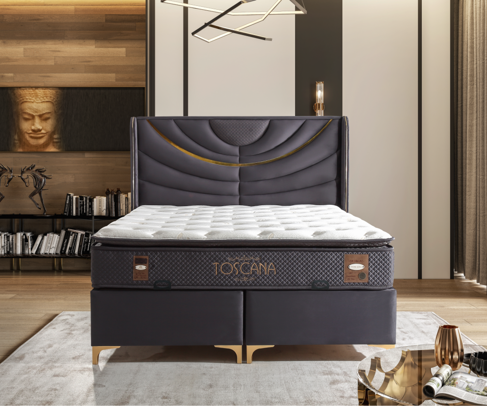 Alternative view of Тапицирано легло Toscana Сив Диамант - с матрак или без матрак