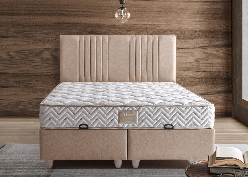 Alternative view of Тапицирано легло Alize Златен крем - с матрак или без матрак