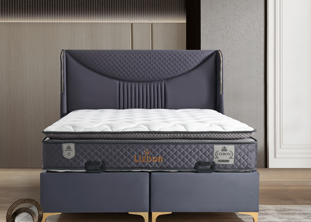 Alternative view of Тапицирано легло Lizbon Сив Диамант - с матрак или без матрак