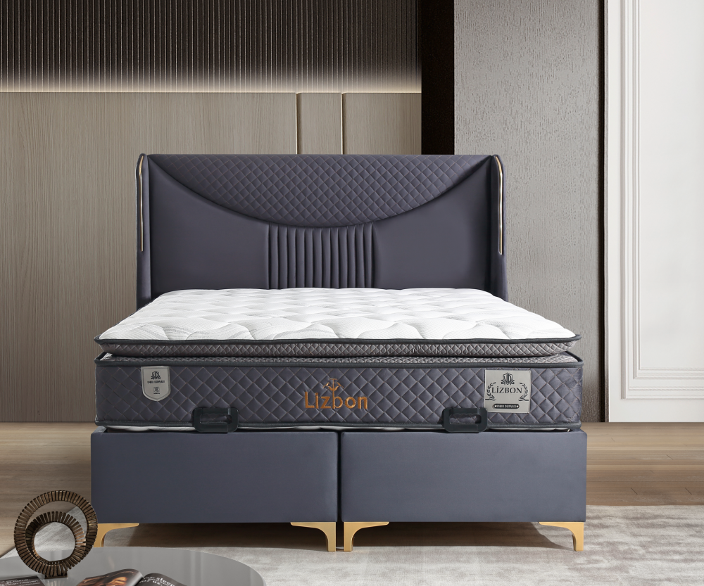 Alternative view of Тапицирано легло Lizbon Сив Диамант - с матрак или без матрак