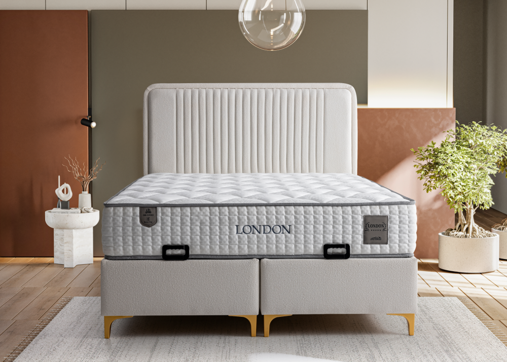 Alternative view of Тапицирано легло London Uyku Dunyasi Бяло букле - с матрак или без матрак