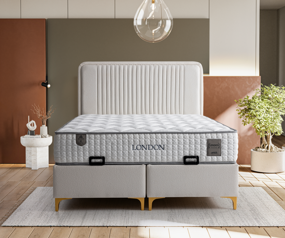 Alternative view of Тапицирано легло London Uyku Dunyasi Бяло букле - с матрак или без матрак