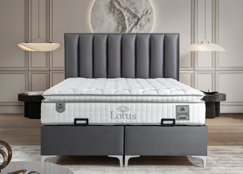 Alternative view of Тапицирано легло Lotus Uyku Dunyasi Сиво - с матрак или без матрак