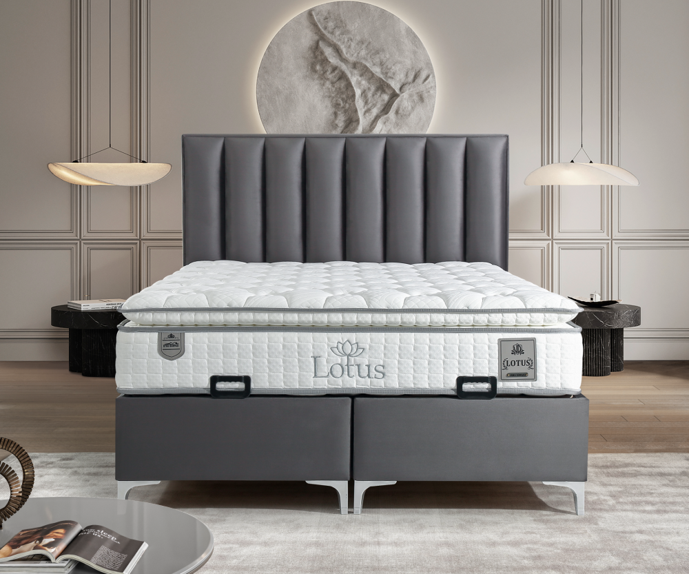 Alternative view of Тапицирано легло Lotus Uyku Dunyasi Сиво - с матрак или без матрак