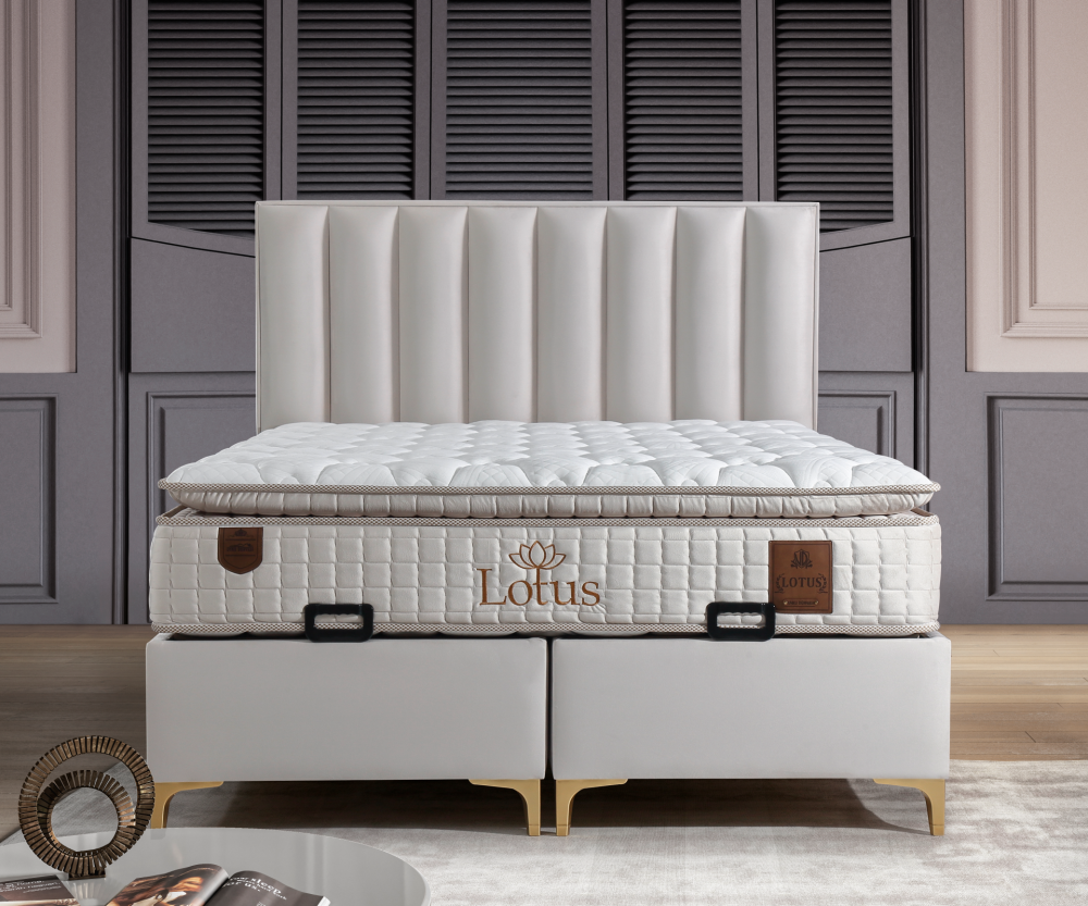 Alternative view of Тапицирано легло Lotus Uyku Dunyasi Светъл крем - с матрак или без матрак