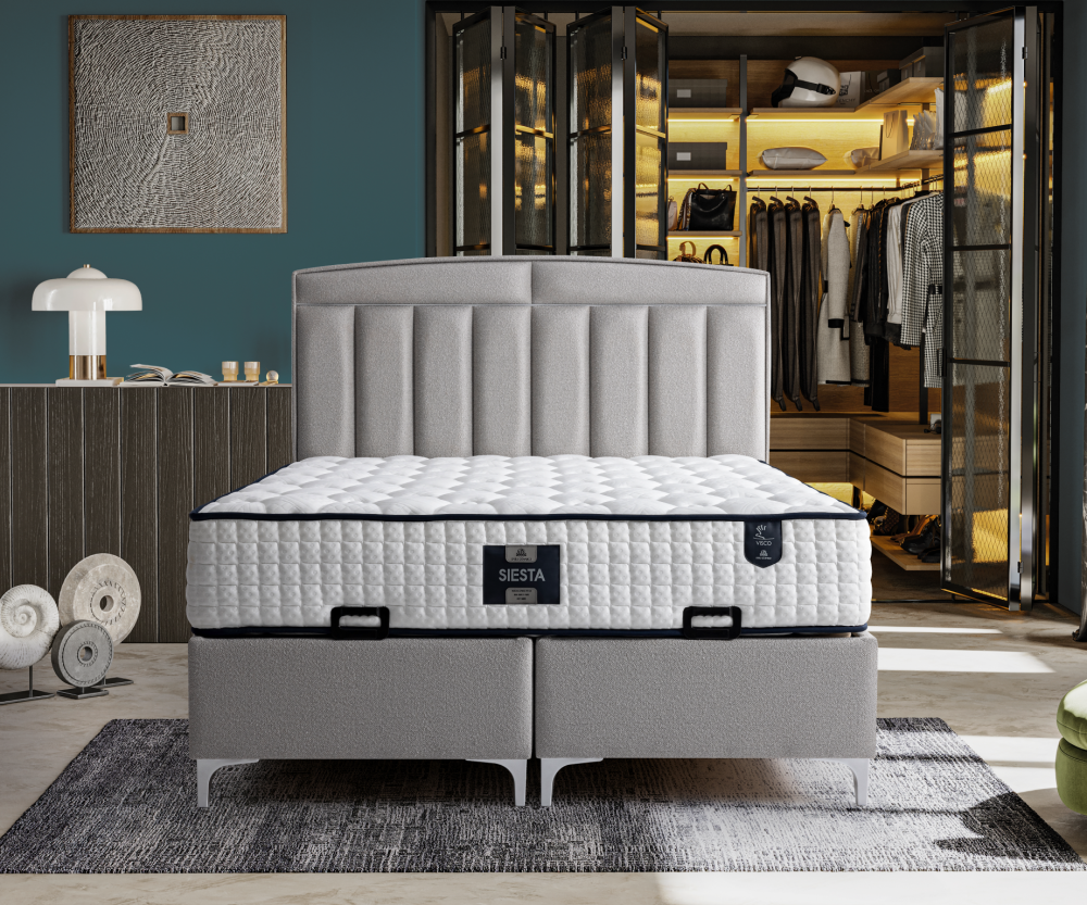 Alternative view of Тапицирано легло Siesta Uyku Dunyasi Светлосиво - с матрак или без матрак