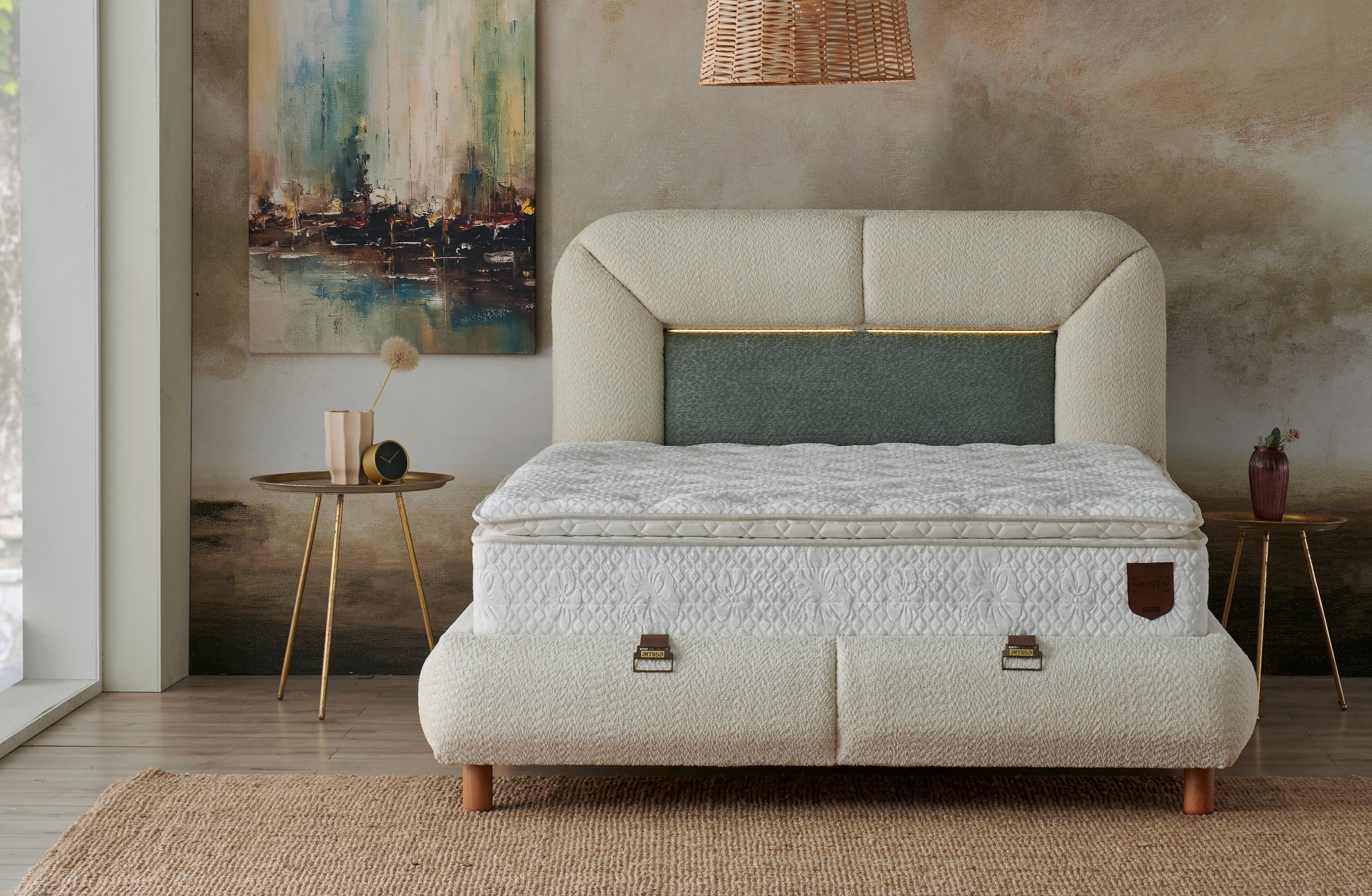 Тапицирано спално легло Siesta PL Bedding - с матрак или без матрак - Image 4