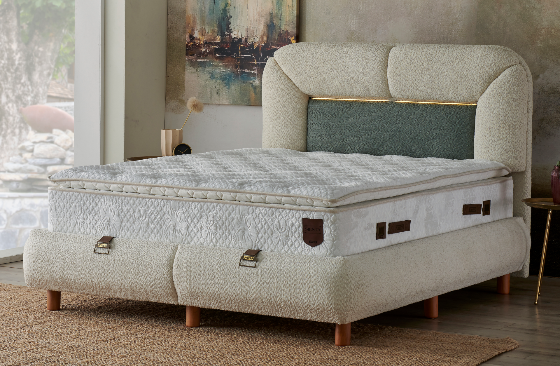 Тапицирано спално легло Siesta PL Bedding - с матрак или без матрак - Image 6