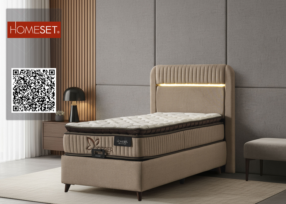 Тапицирано легло Copper 90 с матрак