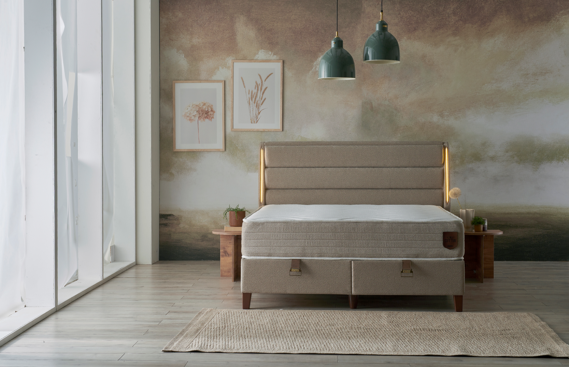 Тапицирано спално легло Cotton PL Bedding - с матрак или без матрак - Image 3
